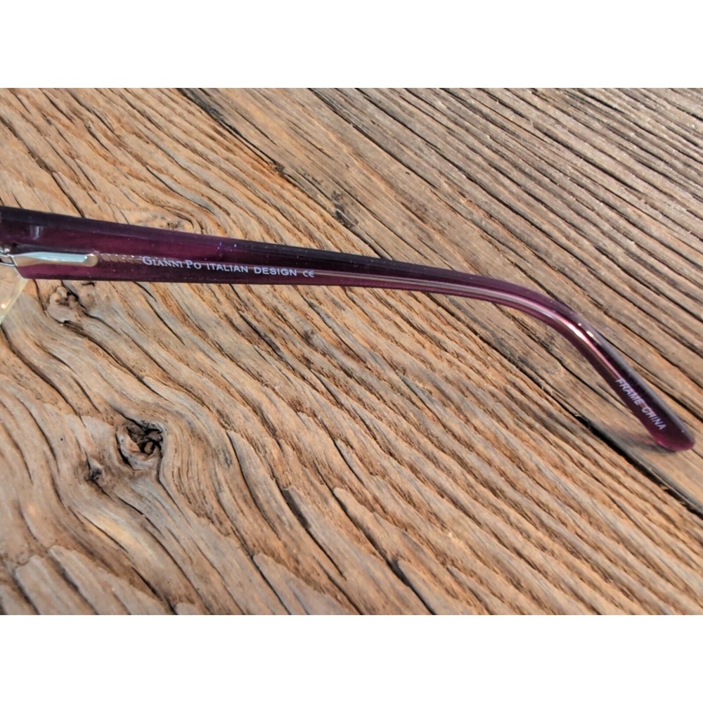Eyeglasses Frames Purple Bling Studded Gianni Po GP Y04C 50-17-140 Full Rim New - Picture 14 of 16